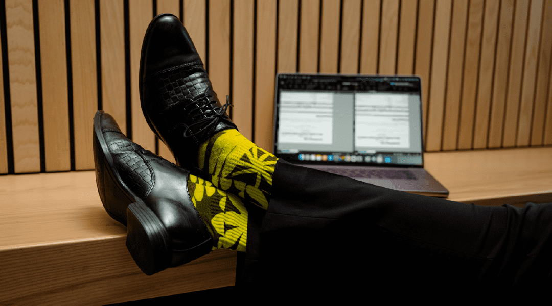 Custom socks as a business card 